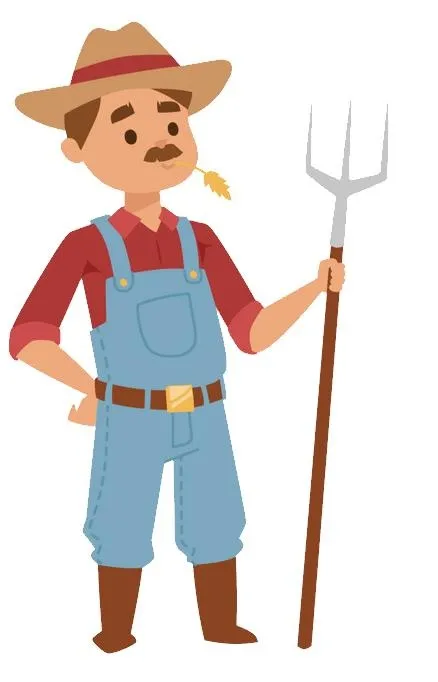 农夫 PNG免抠(438x682)
