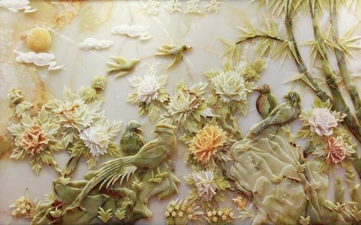 雕塑玉雕背景风景