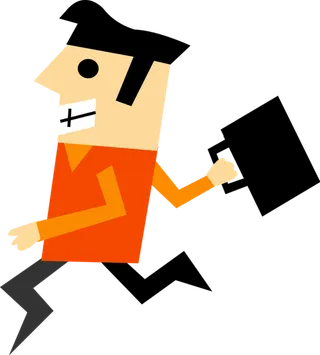 奔跑人物男孩卡通简笔