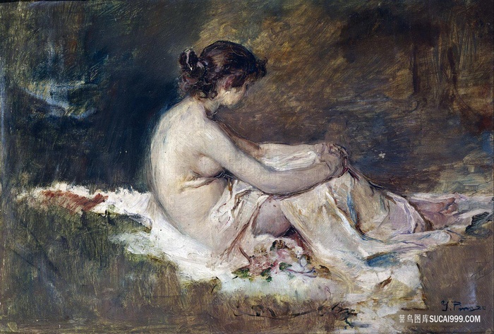 女性裸体风景画