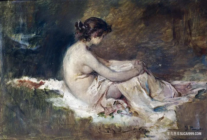 女性裸体风景画