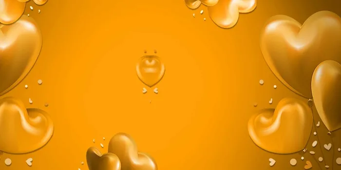 黄色爱心大气活动背景psd模版下载