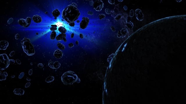 行星, 巨大的, 空间, 小行星, 宇宙, 天上的