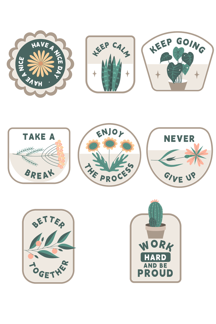 矢量灰调植物图标