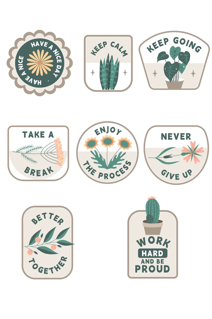 矢量灰调植物图标ai矢量模版下载