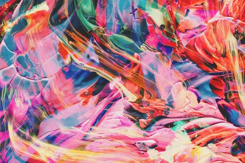 抽象艺术油漆颜料混色流体简笔背景