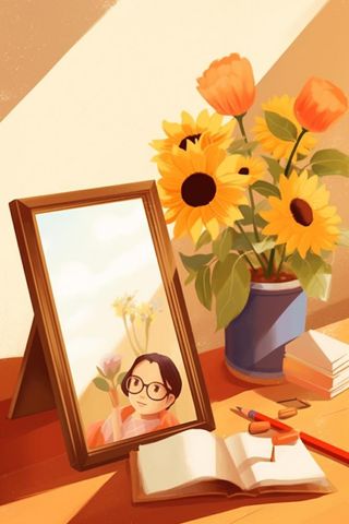 温馨人物相框感恩背景