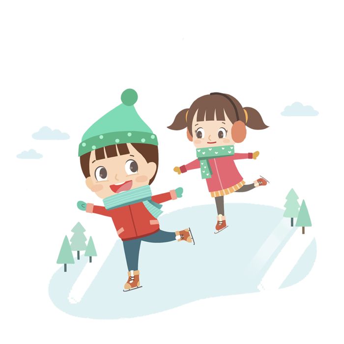 滑雪孩子素材