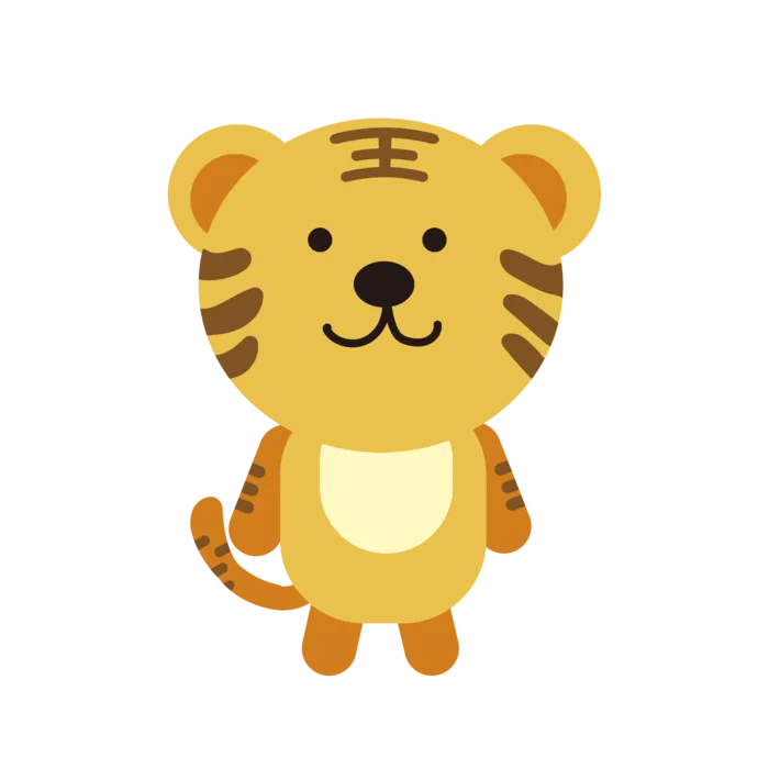 卡通小老虎PNG免抠插画素材可爱动物老虎插画贴图PNG免抠设计素材