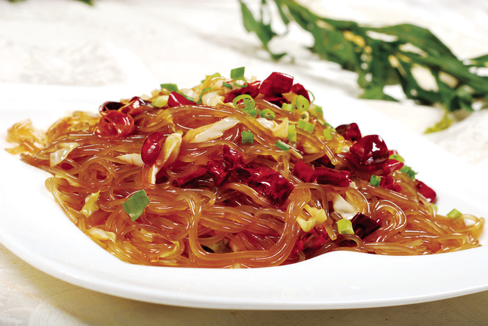 川菜湘菜高清菜谱 酸包菜炒粉丝