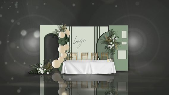 森系主题婚礼签到区