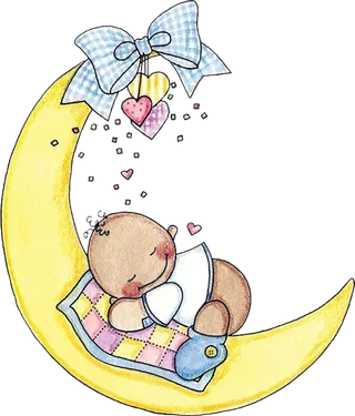 睡月亮卡通