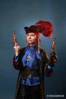 美女海盗装写真摄影图片