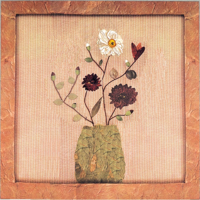 欧式复古花卉花瓶装饰画