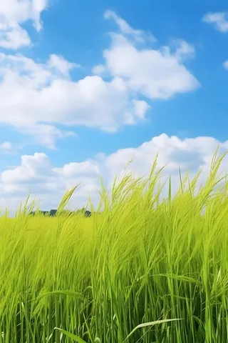 水稻阳光清新摄影