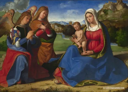 安德莉亚 · 普列维塔利，被两位天使爱慕的圣母和孩子