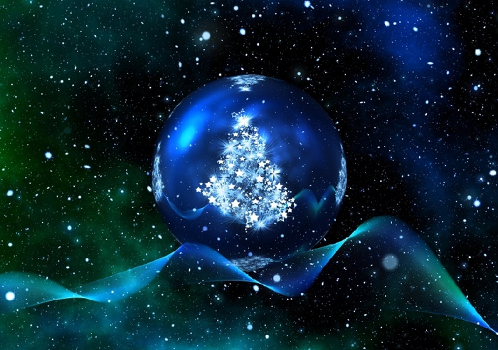 圣诞节雪花装饰风景