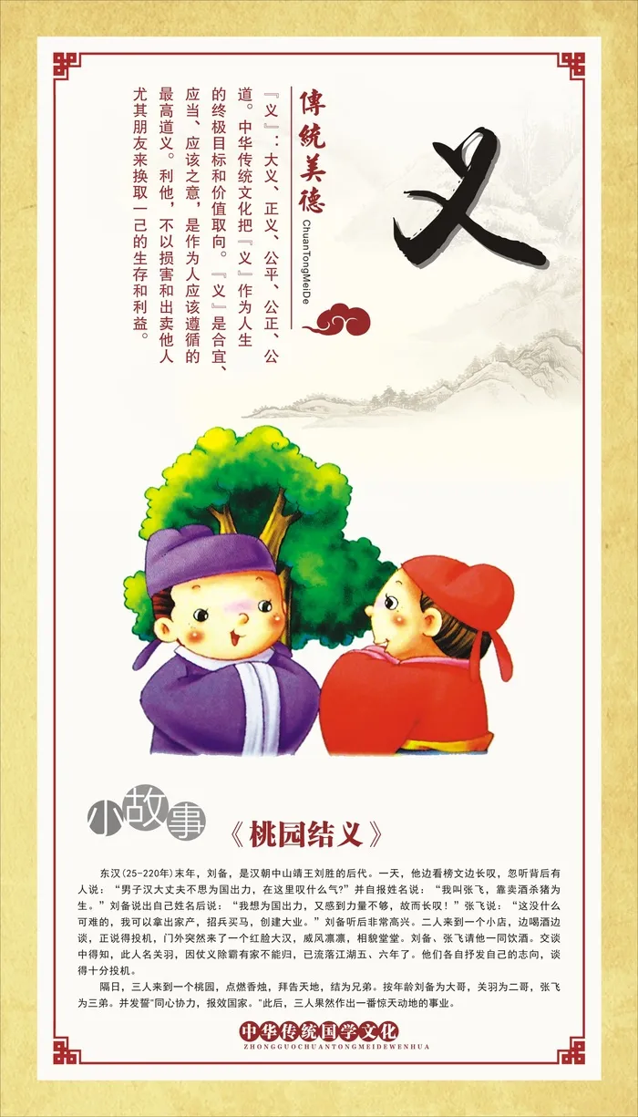 中华传统美德-中华传统国学文化-义cdr矢量模版下载