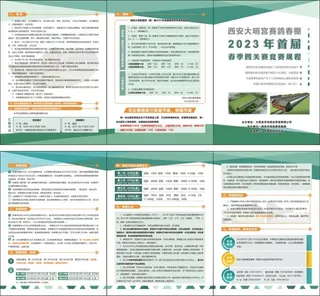 鸽棚清新绿色三折页