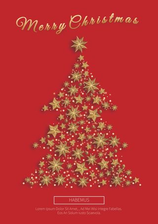 圣诞节圣诞树圣诞老人闪亮装饰电商促销折扣海报