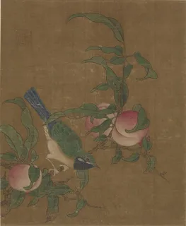 南宋 佚名 杏枝翠鸟图 南宋 佚名 杏枝翠鸟图