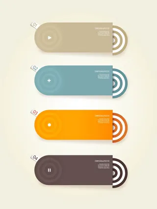 免抠潮流彩色标签