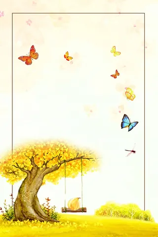 秋天大气营销活动背景元素