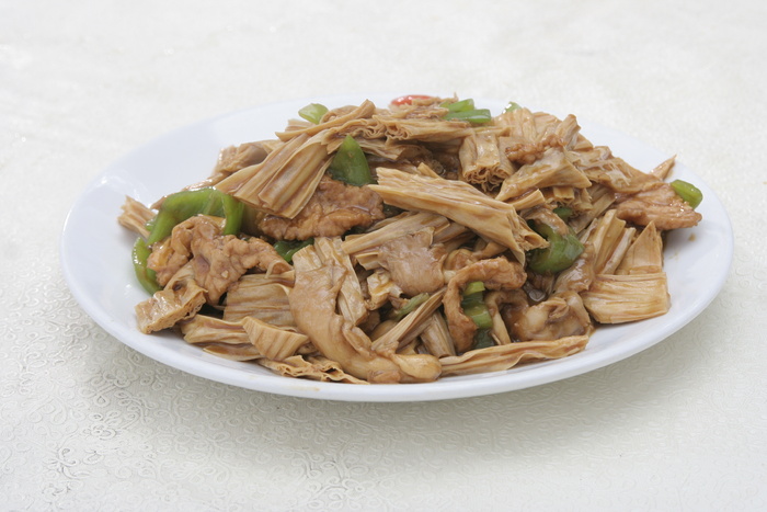 肉片腐竹烧鲜蘑 18元 (1)