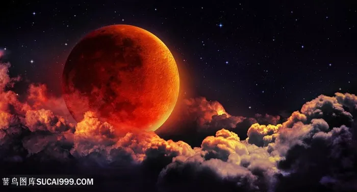 红色太阳与星云