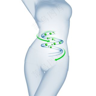 创意女性肠道减肥广告素材