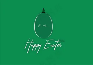 复活节绿色背景广告图片