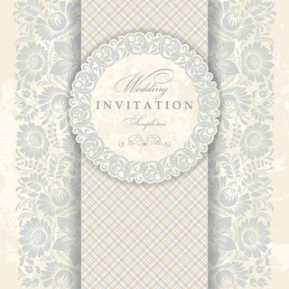 欧式复古请柬请帖矢量素材