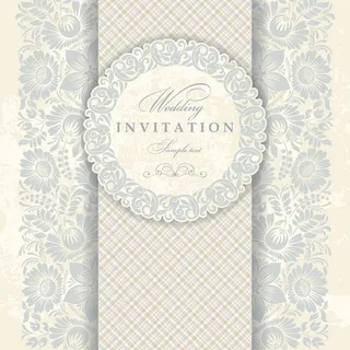欧式复古请柬请帖矢量素材