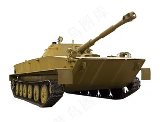 坦克大炮军事武器侧面整体效果图图片