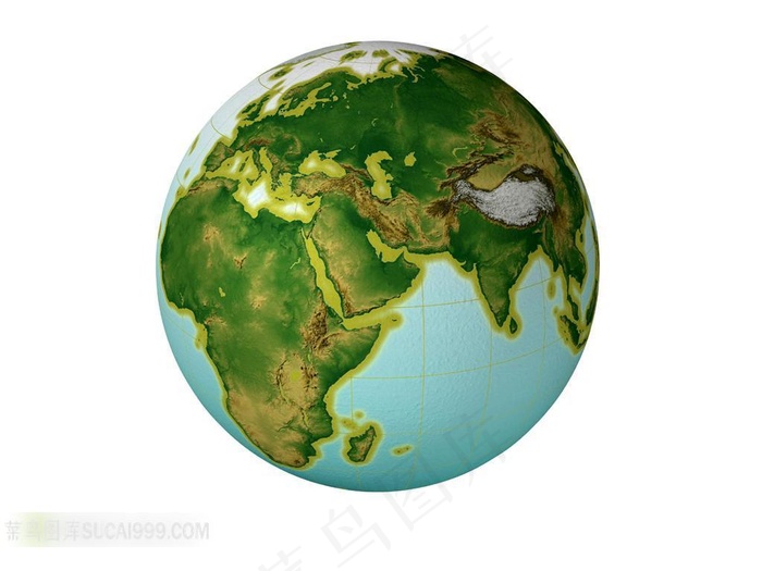 地球欧亚非大陆部分素材图片