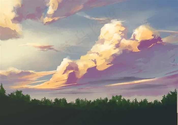 天空云朵原画