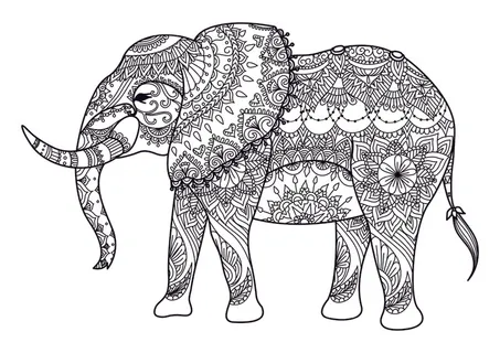 卡通动物黑白线描线稿 卡通动物黑白线描线稿
