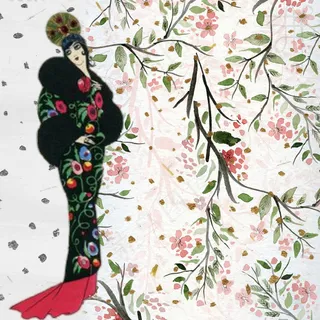 古风女子背景图片