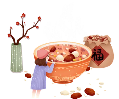 腊八元素-卡通腊八节腊八粥艺术字体八宝粥PNG免扣腊八海报装饰插画PNG素材 腊八元素-卡通腊八节腊八粥艺术字体八宝粥PNG免扣腊八海报装饰插画PNG素材