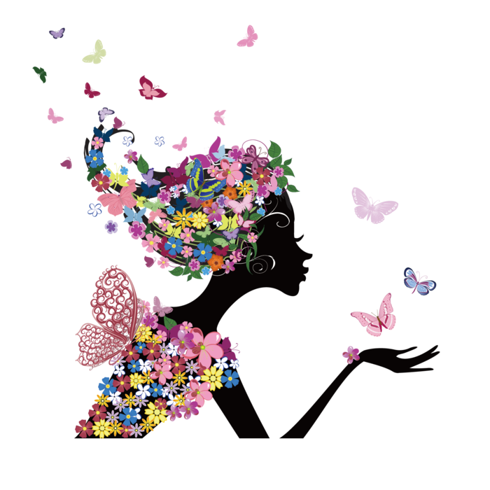 38妇女节三八女神女王粉色花朵玫瑰艺术字设计png免抠ps素材