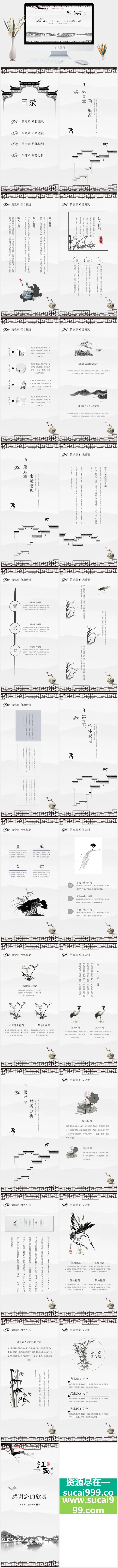 商务业务创业融资计划书宣传手机展示竖版动态ppt幻灯片模板