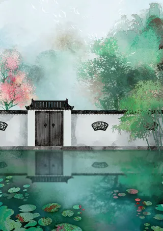 谷雨二十四节气海报设计