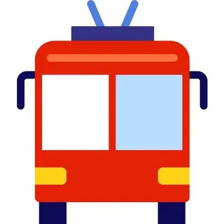 无轨电车 PNG免抠