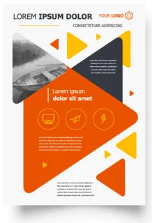 包装宣传册设计模板传单页抽象商务宣传册A4模板创意封面趋势宣传