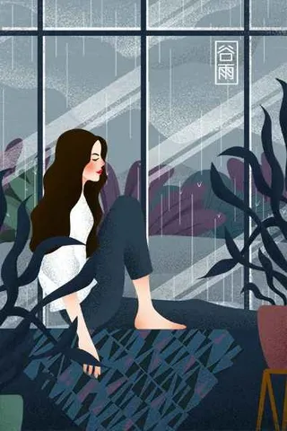 谷雨插画PSD素材