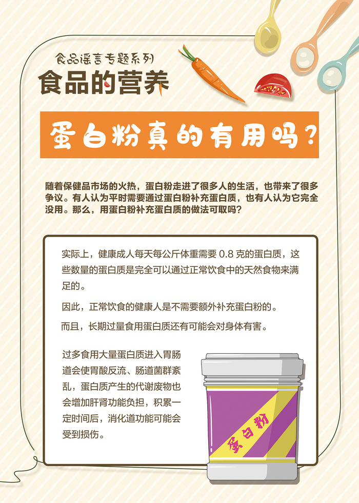 食品的营养科学辟谣知识海报 psd模版下载