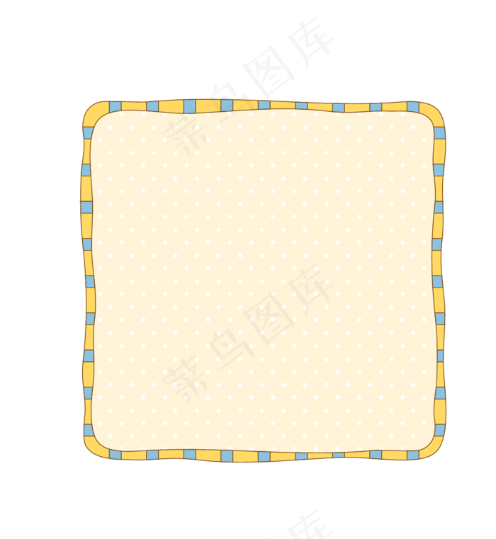 卡通边框 卡通彩色框  手绘对话框 可爱边框 免抠