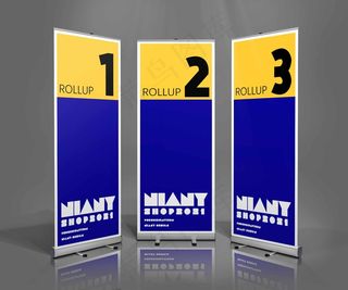 易拉宝样机 易拉宝效果图