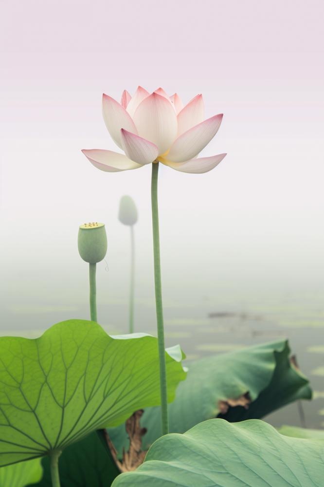 简约清新莲花背景