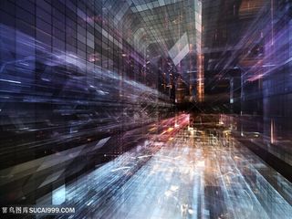 深邃立体科技光效背景高清图片